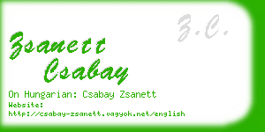 zsanett csabay business card